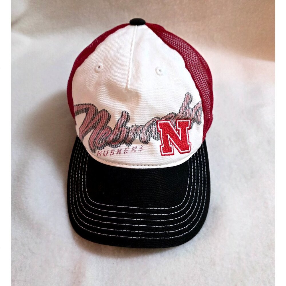 Adidas Nebraska Huskers Hat Cap Red, Black & Tan Snap Back Football